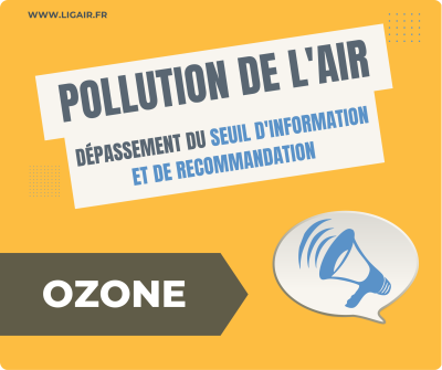 Episode de pollution à l'ozone prévue aujourd'hui 20/06/2025 et demain 21/06/2025