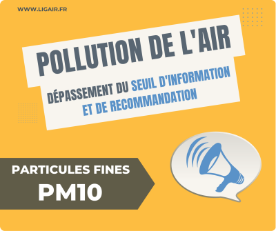 14/11/2025 : Dépassement du seuil d'information et derecommandation pour les PM10