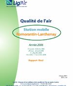 Qualité de l'air sur Romorantin-Lanthenay par station mobile, année 2006