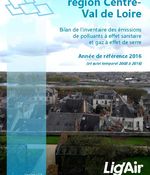  	Année 2016 - Inventaire des émissions polluantes et GES en région Centre-Val de Loire