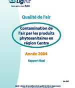 Région Centre - 2004 - Contamination de l'air par les produits phytosanitaires