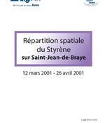 Répartition spatiale du styrène sur Saint-Jean-de-Braye, mars-avril 2001