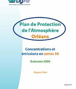 PPA Orléans : concentrations et émissions en zone 30 - 2006