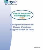 PPA Tours : Cartographie de fond du dioxyde d'azote sur l'agglomération de Tours en 2006